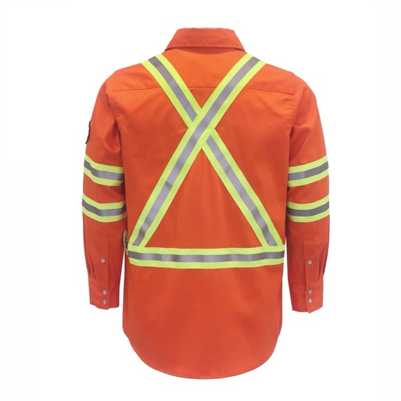 BOCOMAL FR Shirts Hi Vis/High Visibility Flame Resistant/Fire Retardant XL/TALL - Picture 2 of 9